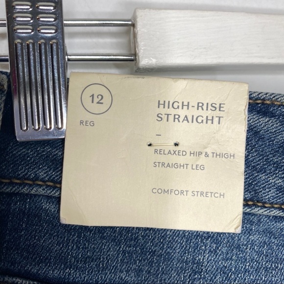 High Rise Straight Denim Sz 12 NWT - Picture 8 of 9